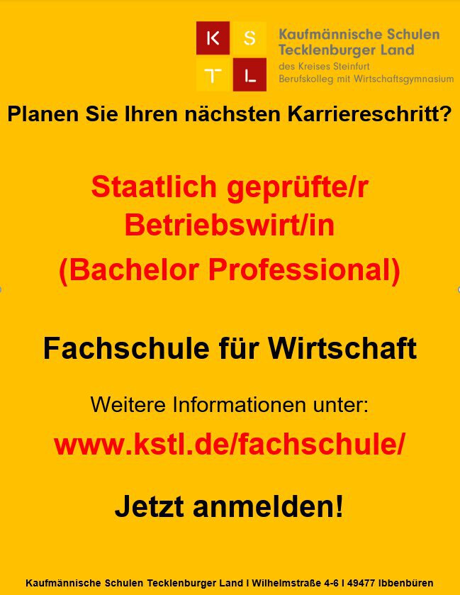 Plakat Fachschule groß